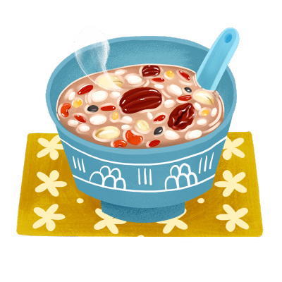 腊八节手绘插画-腊八粥