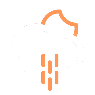 天气类线性扁平行业icon-晚间有雨