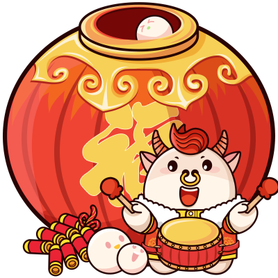 卡通风春节插画-灯笼