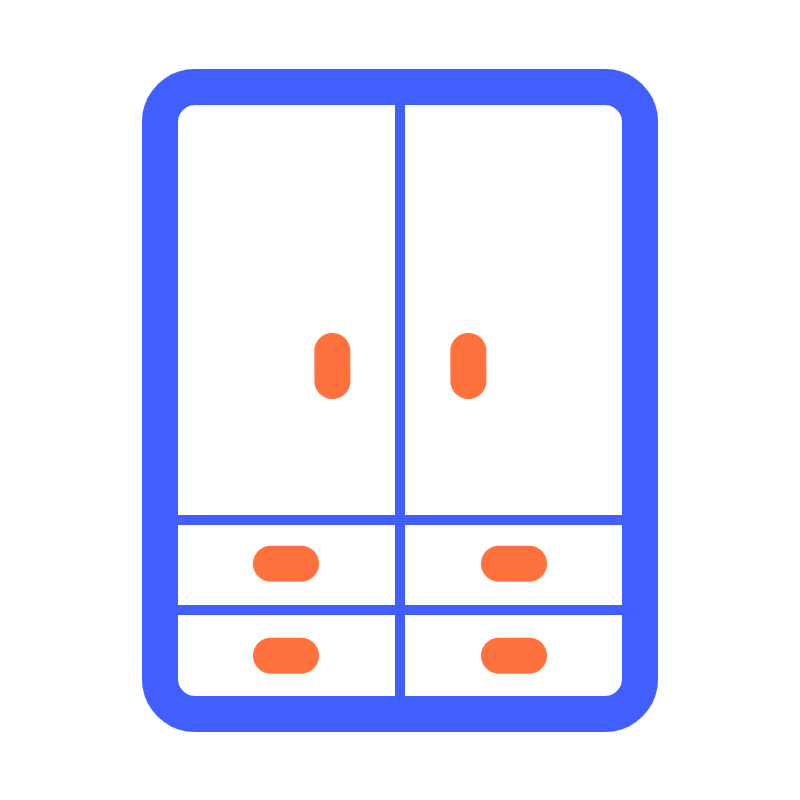 家居生活类线性矢量icon-衣柜