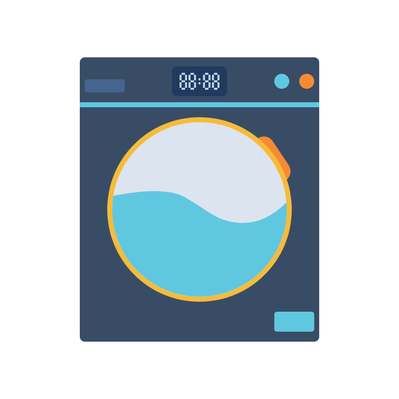 家居生活多色扁平行业icon-洗衣机
