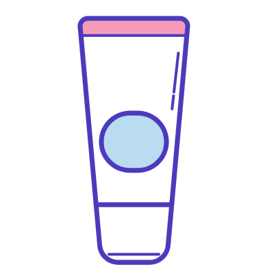 美容美妆线性扁平行业icon-洗面奶
