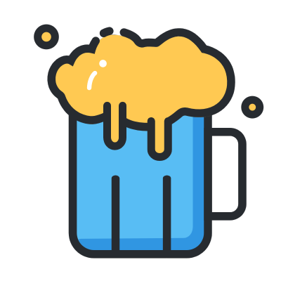 行业icon矢量多色扁平-啤酒
