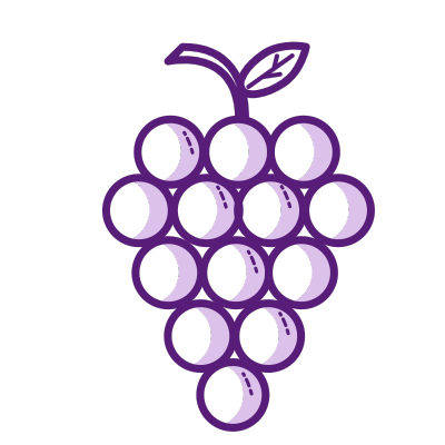行业icon矢量线性扁平-葡萄