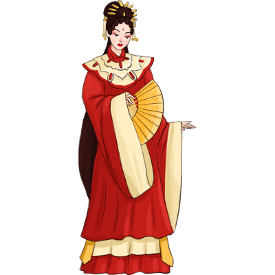 中国风人物手绘系列-扇子