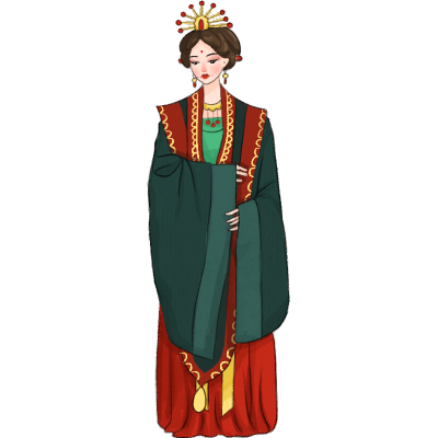 中国风人物手绘系列-华服