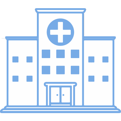 医疗健康行业icon多色扁平-医院