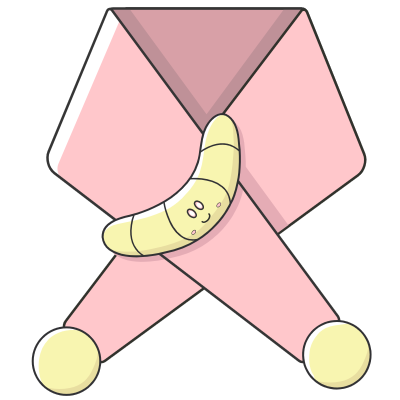 服饰箱包行业icon多色扁平-小围巾