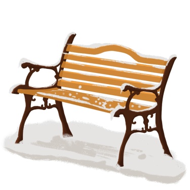 手绘卡通立冬氛围元素贴纸-椅子