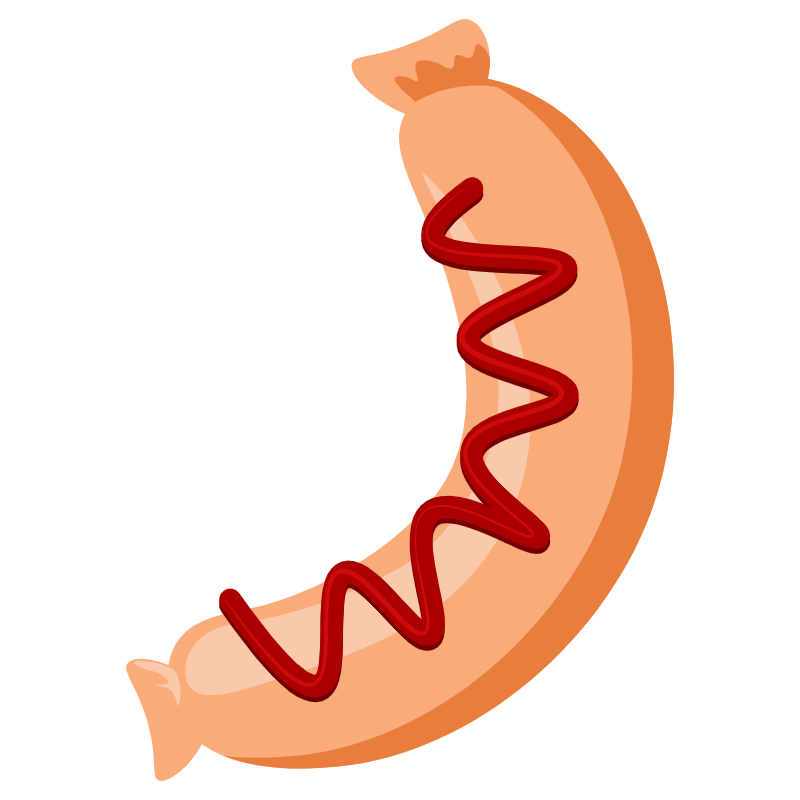 扁平矢量食物品类icon-香肠预览效果
