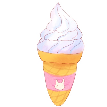 夏天元素贴纸-冰淇淋