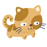 儿童节猫咪可爱扁平风动态贴纸