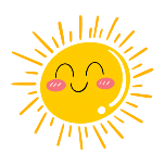 儿童节太阳可爱卡通手绘风动态贴纸