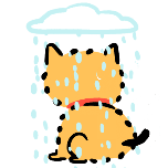 雨下单身狗动态贴纸