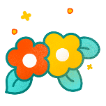 小花花儿童节卡通动态贴纸