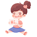 小女孩1教育动态贴纸
