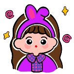小女孩卡通可爱动态贴纸