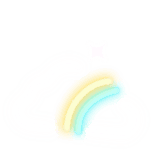 彩虹简约霓虹动态贴纸