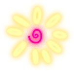 太阳简约霓虹动态贴纸