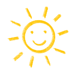 太阳简约手绘动态贴纸