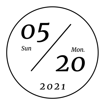 简约时间文字组合2
