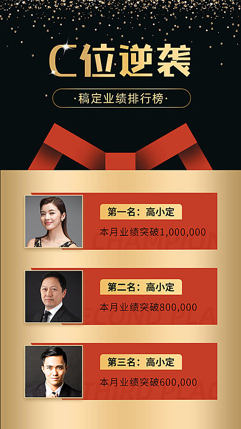 销售排行c位逆袭可延长红色金色