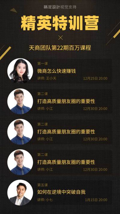 微商直播团队多人讲师介绍