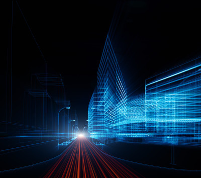 3D architecture abstract