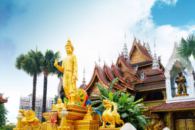 Yunnan Xishuangbanna Buddhist statues
