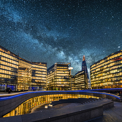 City under the Milky Way