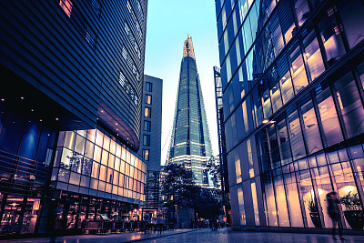 The Shard in Central London at dusk