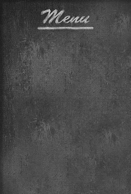 Empty menu blackboard