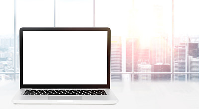 Desktop with panoramic view
