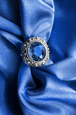 Ring on satin