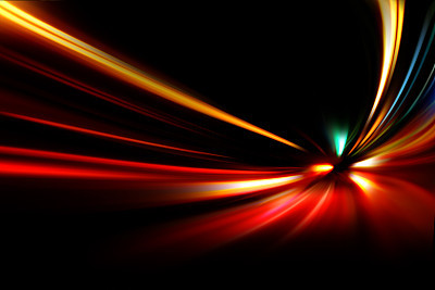 speed motion on night road