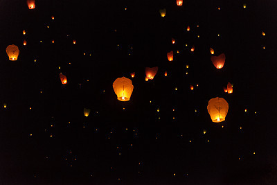 lampion on sky