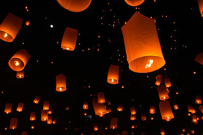 hot-air balloons
