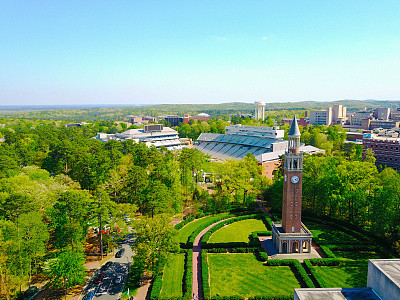 Aerial shot of UNC Campus