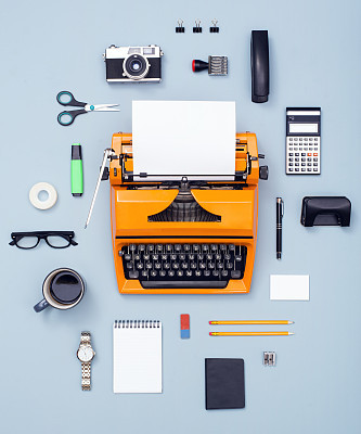 retro typewriter office items