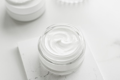 Luxury skincare cosmetics in a bathroom
