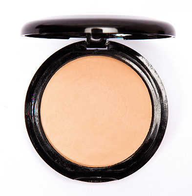 Makeup eye shadows on white background