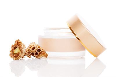 Luxurious royal jelly cosmetics.
