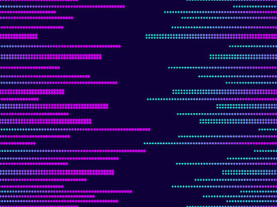 Halftone seamless pattern. Pop art dots with violet gradient. Vector illustration
