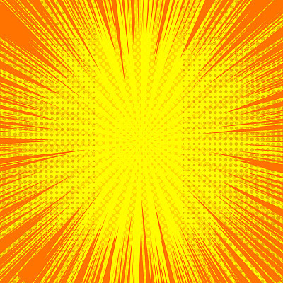 Comic yellow explosive template