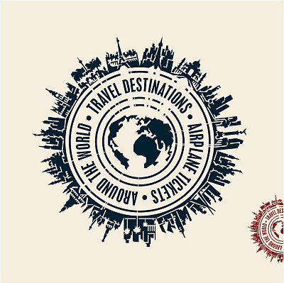 travel stamp cities around the world