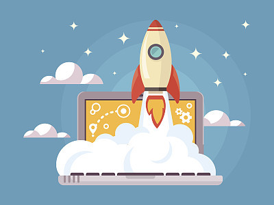 Web start up flat style