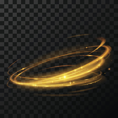 gold circle light effect