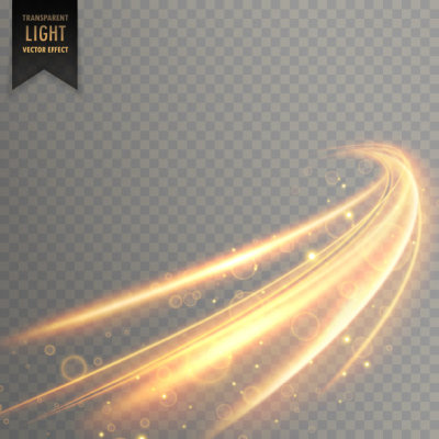 neon transparent golden light effect background
