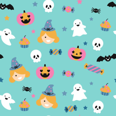 Halloween holiday seamless pattern background
