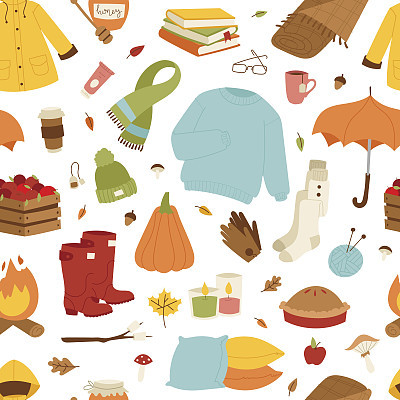 Collection of autumn items
